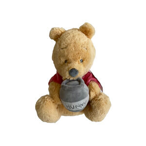 Hallmark Disney Pooh With Chime Plush Hunny Pot Stuffed Animal Toy Baby Kids NWT